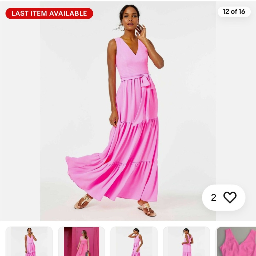 Pink Maxi Dress Lilly Pulitzer Maurine